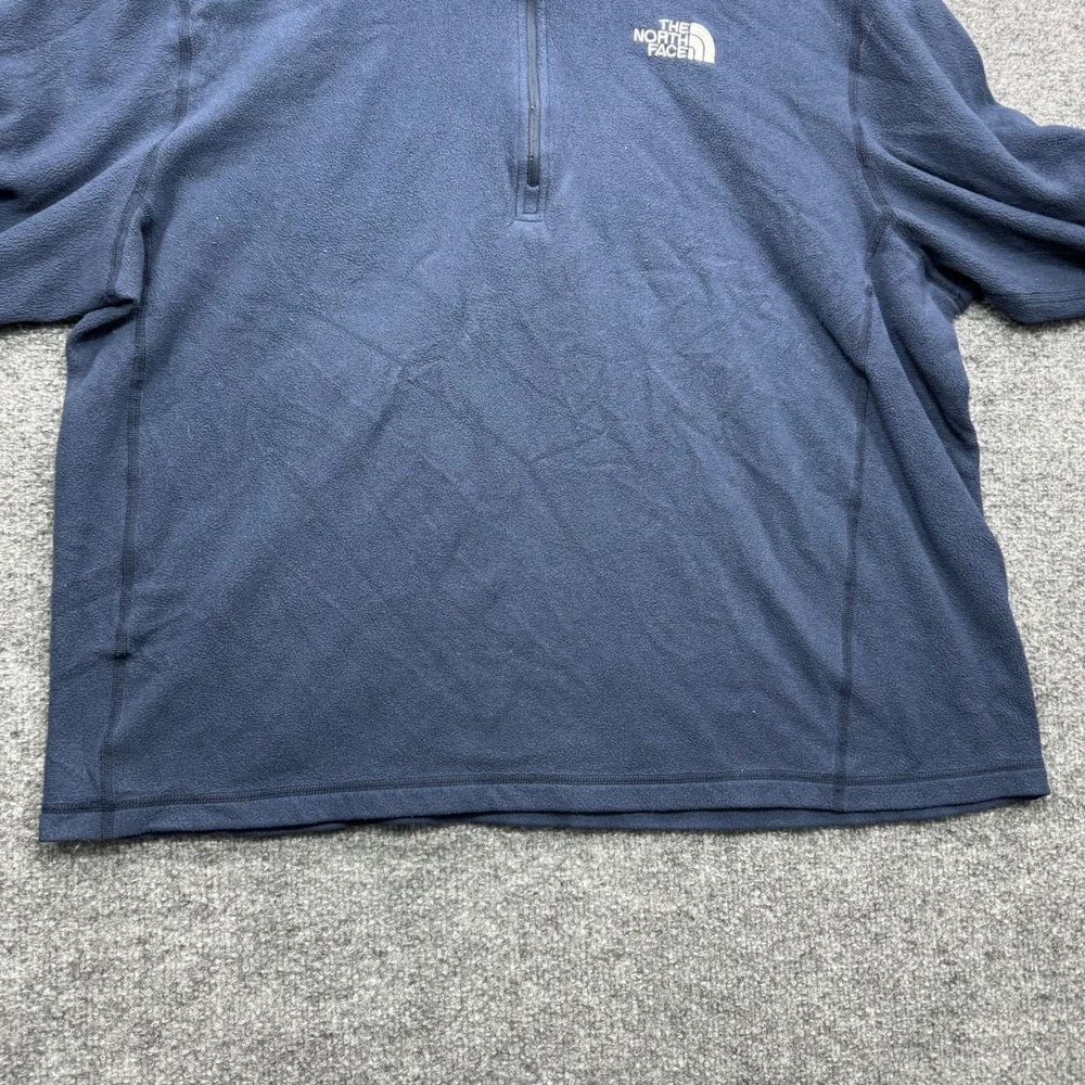 The North Face TKA 100 Quarter Zip Pullover Mens XL Navy Blue Long Sleeve Fleece